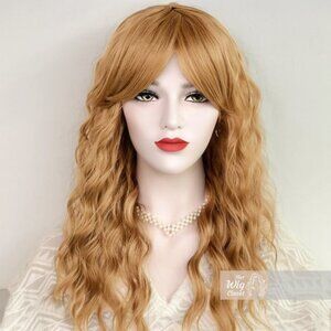 Strawberry Blonde Long Wavy Wig with Bangs | Her Wig Closet | Amelie